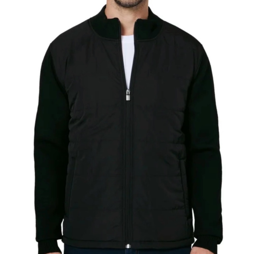 Infinity Men's Mixed Media Jacket Black